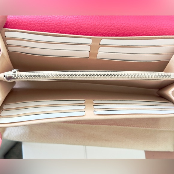 Rare Hot Pink Louis Vuitton Portefeuille Capucines Cuir Taurillon Long Wallet - Picture 8 of 12